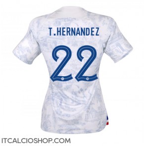 Francia Theo Hernandez #22 Seconda Maglia Femmina Mondiali 2022 Manica Corta